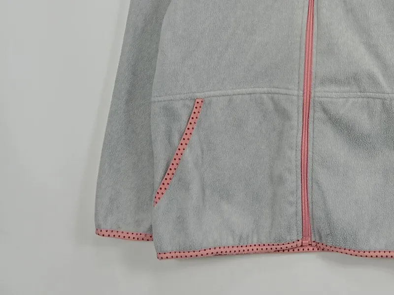 Alive Kinder Fleecejacke Gr. 146/152 Grau Rosa Reißverschluss 3