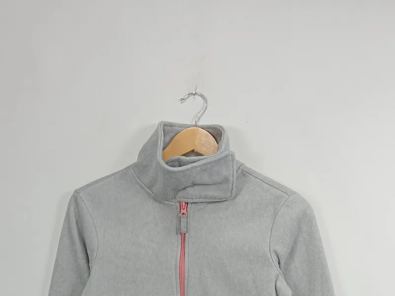 Alive Kinder Fleecejacke Gr. 146/152 Grau Rosa Reißverschluss 4