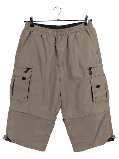 WORKER Herren Cargo Shorts Outdoor Beige Zip-Off XL W40 Polyester