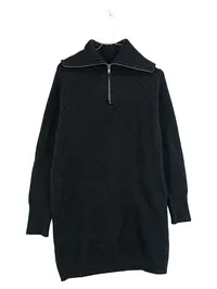 ASOS Design Pullover Damen Gr. 32 XXS Schwarz Reißverschluss Strick Casual 1