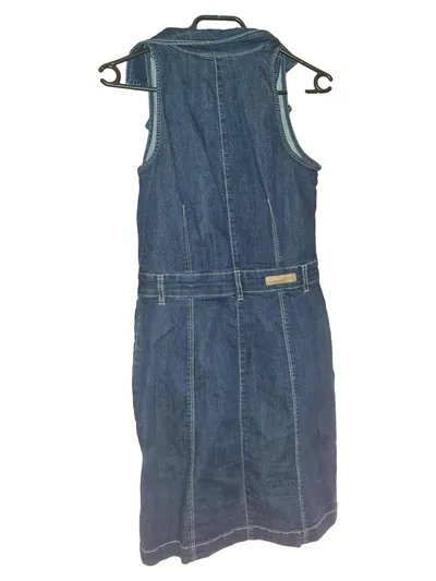 ORSAY Damen Jeanskleid Gr. 34 XS Blau Freizeit Midikleid Baumwolle