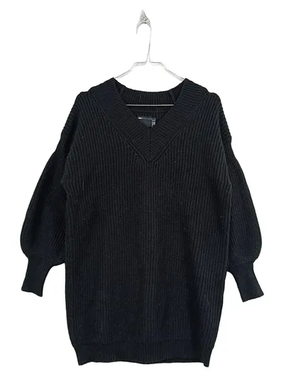 ASOS Design Pullover Damen Gr. 30/XXS Schwarz V-Ausschnitt Petite