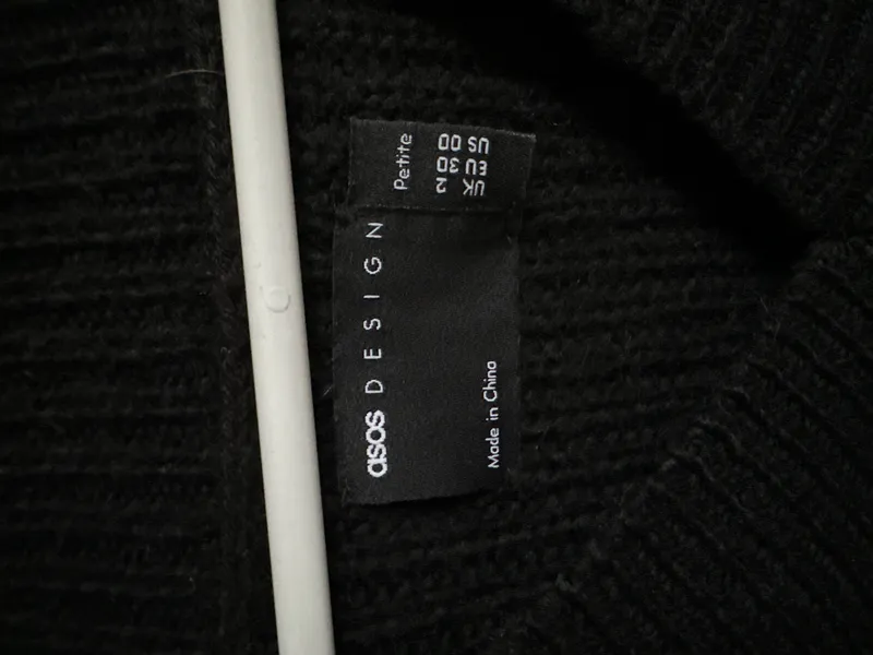 ASOS Design Pullover Damen Gr. 30/XXS Schwarz V-Ausschnitt Petite 4
