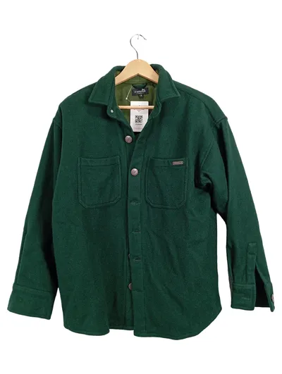 d'antunes Wolljacke Hemdjacke Shacket Grün Herren Gr. S Outdoor