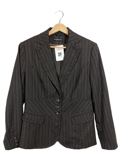 Bernd Berger Damen Blazer Gr. 38 Braun Gestreift Business Jacke