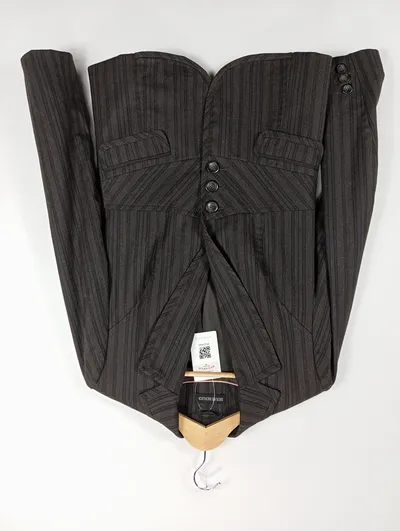 Bernd Berger Damen Blazer Gr. 38 Braun Gestreift Business Jacke