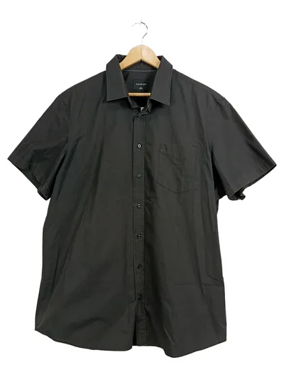 Westbury Herren Kurzarm Hemd Gr. XXL 45-46 Grau Baumwolle Casual