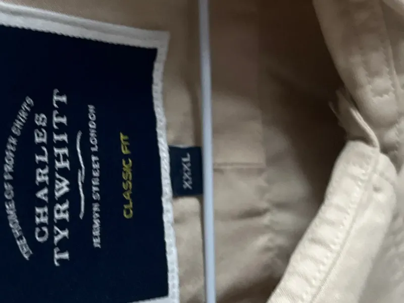 Charles Tyrwhitt Herren Freizeithemd Baumwolle Langarm Beige 3XL 5