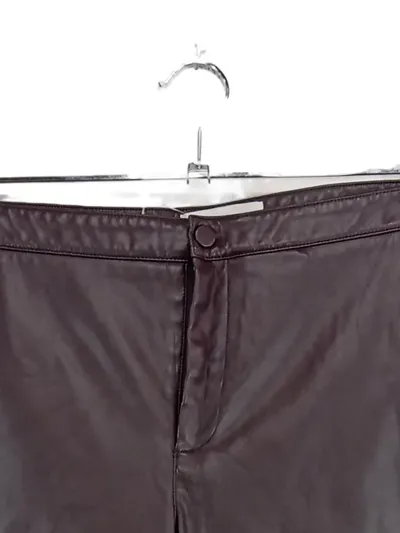 MANGO Damen Kunstlederhose Braun XS Skinny Lederoptik Hose