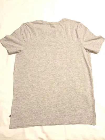 Bruno Banani Herren T-Shirt Gr. L Grau Meliert Basic Kurzarm Baumwolle