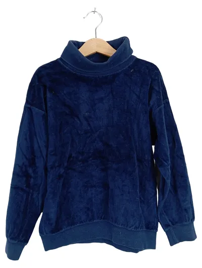 Formicula Rollkragenpullover Gr. 128 Blau Baumwolle Viskose Kinder Pulli Nicki