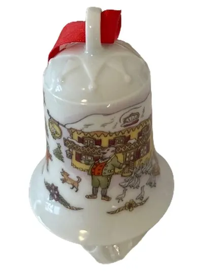 Hutschenreuther Weihnachtsglocke 1992 Porzellan Baumschmuck mit OVP