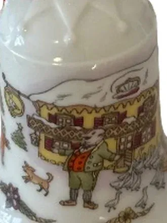 Hutschenreuther Weihnachtsglocke 1992 Porzellan Baumschmuck mit OVP