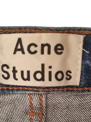 ACNE STUDIOS Jeans Herren W31/L32 Straight Leg Denim Blau Used Look 5