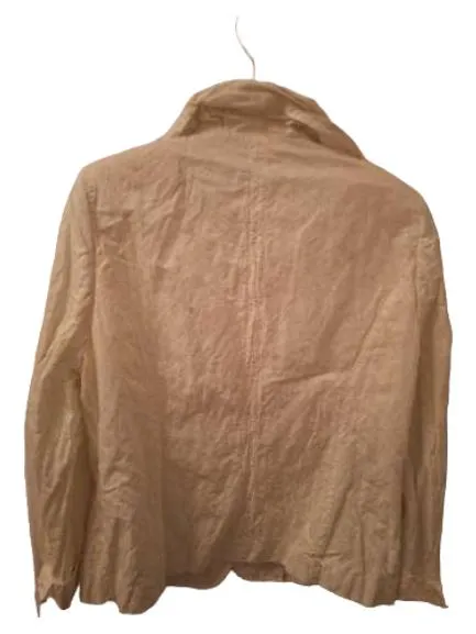 BASLER Damen Blazer Gr. 44 Beige Baumwolle Zierknöpfe Casual 2