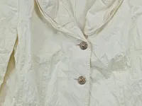 BASLER Damen Blazer Gr. 44 Beige Baumwolle Zierknöpfe Casual 3