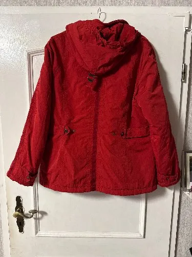 FUCHS SCHMITT Damen Outdoorjacke Parka Rot Kapuze Gr. 42/XL