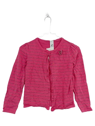Palomino Strickjacke Mädchen Gr. 128 Pink Glitzer Streifen Cardigan