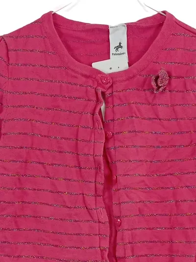 Palomino Strickjacke Mädchen Gr. 128 Pink Glitzer Streifen Cardigan