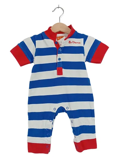Ben Sherman Baby Body Strampler Gestreift Baumwolle Kinder Gr. 68 Mehrfarbig