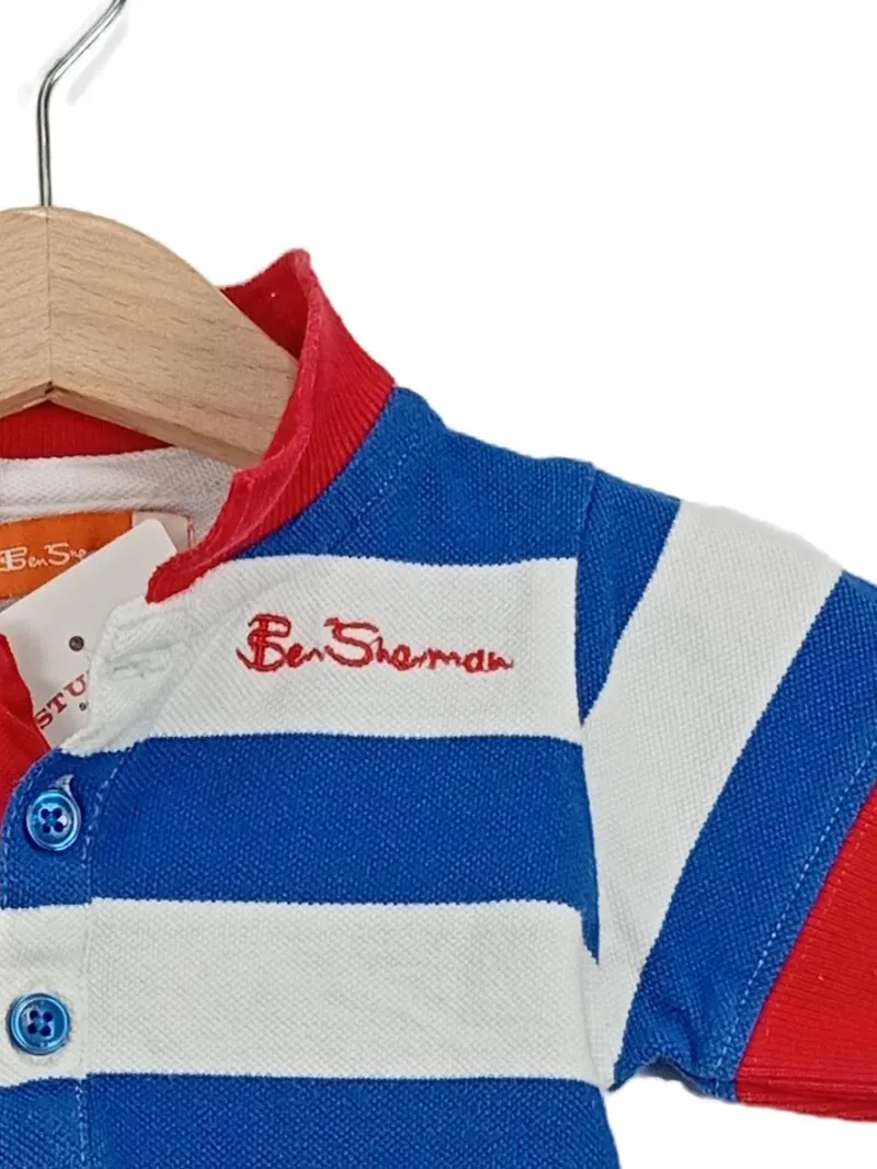 Ben Sherman Baby Body Strampler Gestreift Baumwolle Kinder Gr. 68 Mehrfarbig 2