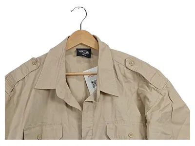Mil-Tec Herren Kurzarmhemd Safari Outdoor Hemd Beige Gr. 2XL