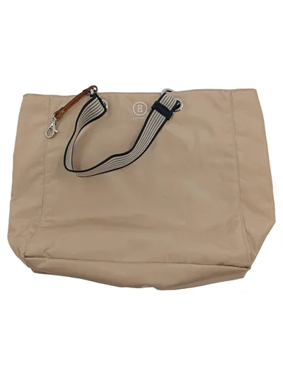 BOGNER Damen Shopper Handtasche Beige Nylon Tasche Casual