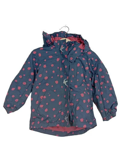 TCM Tchibo Mädchen Outdoorjacke Gr. 98 Blau Pink Punkte Fleece gefüttert
