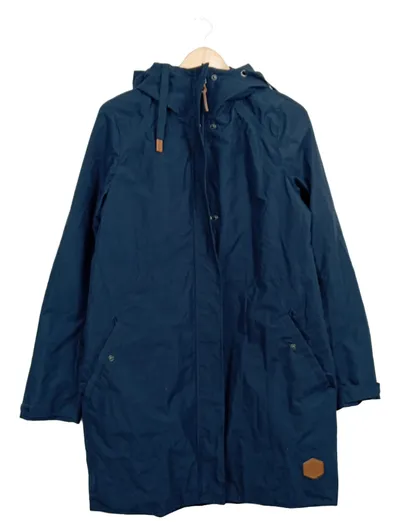 Crivit Damen Regenjacke Parka Outdoor Funktionsjacke Gr. 42 Blau Kapuze