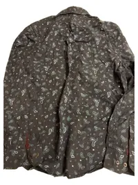 Ben Sherman Hemd Herren M Paisley Muster Langarm Blau Baumwolle Casual 3