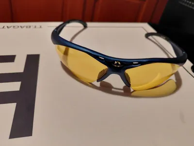 Arbeits Schutzbrille Swiss Eye gelbe Gläser Blau Fahrrad Nachtsicht