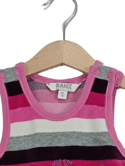 KANZ Baby Strampler Mädchen Gr. 62 Nicki gestreift Rosa Pink