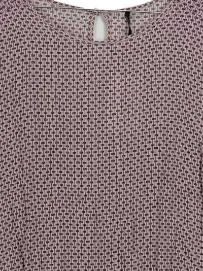 Soyaconcept Damen Bluse Gr. S Rosa Geometrisch Viskose Kurzarm