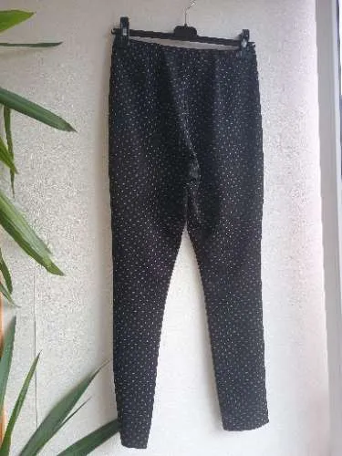 Laura Torelli Collection Damen Leggings Punkte Schwarz Gr. S 36