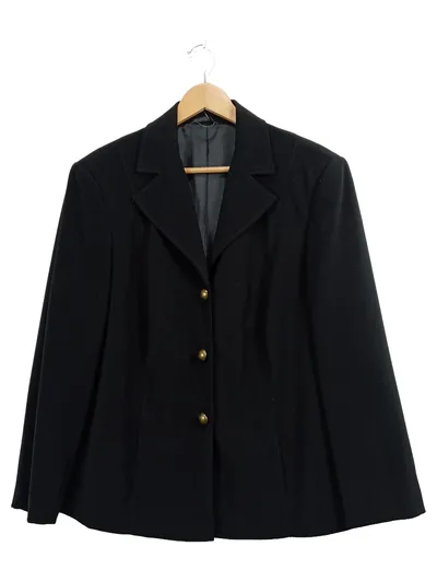 Atelier AG Damen Blazer Jacke Schwarz Gr. 46/3XL Goldknöpfe Business