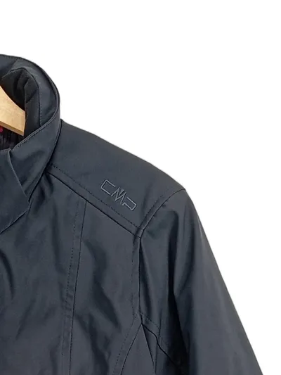 CMP Damen Outdoor Jacke Mantel Parka Gr. 38 M Grau Polyester Funktionsjacke