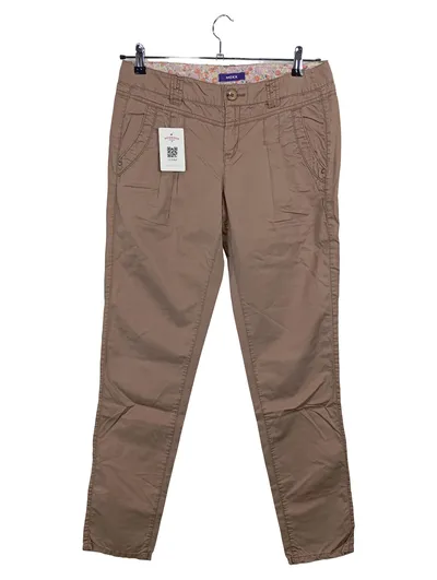 MEXX Damen Stoffhose Baumwolle Casual Beige Gr. 36 S Freizeit