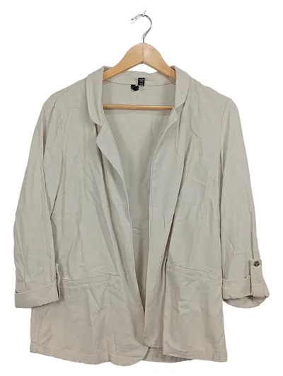 VERO MODA Damen Blazer Leichte Jacke Beige Gr. M Leinen Casual