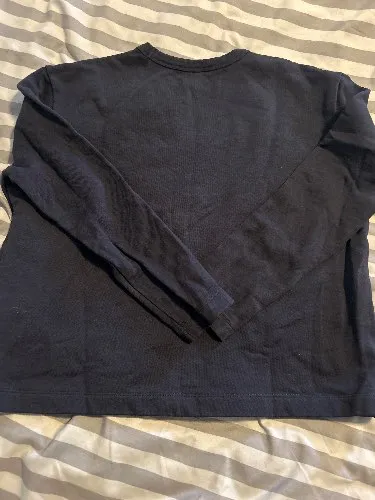 BOSS Hugo Boss Sweatshirt Damen Gr. XS Blau Logo-Print Baumwolle