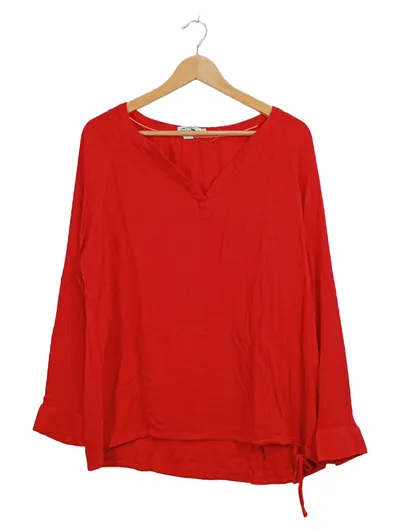 CECIL Damen Bluse Langarm Rot Tunika V-Ausschnitt Gr. L 42