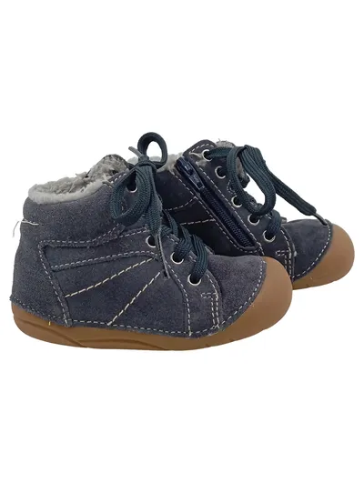 BAMA Kinder Stiefel Gr. 21 Blau Leder Gefüttert Winterschuhe