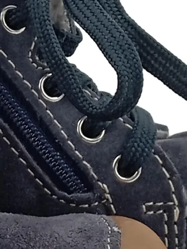 BAMA Kinder Stiefel Gr. 21 Blau Leder Gefüttert Winterschuhe 3