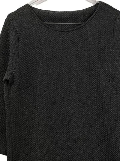 ONLY Businesskleid Damen Gr. 38/M Grau Strukturmuster 3/4-Arm