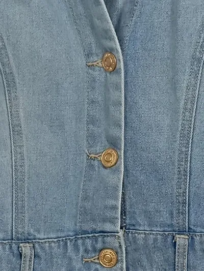Noisy May Jeanskleid Damen Gr. 38/M Kurzarm Blau Casual Denim