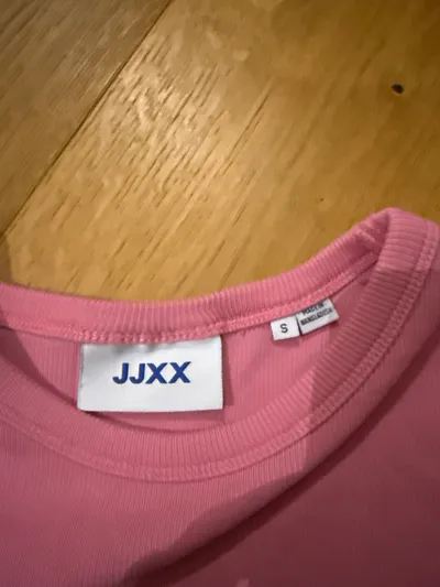 JJXX Damen Langarmshirt Crop Top Pink Rippstrick Gr. S