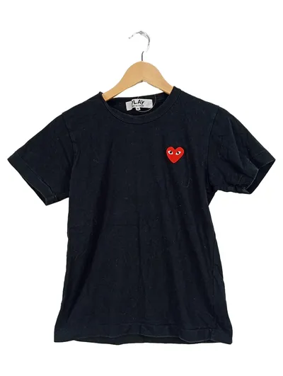 Comme des Garçons PLAY Herren T-Shirt Herz-Logo Schwarz Gr. M