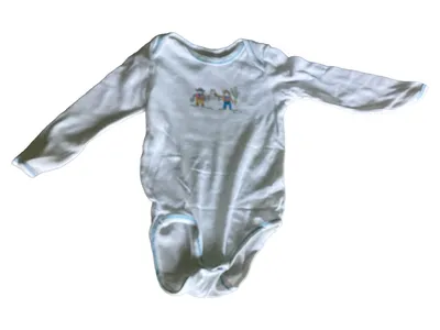 ALANA Baby Body Langarm Baumwolle Tiermotiv Weiß Gr. 92