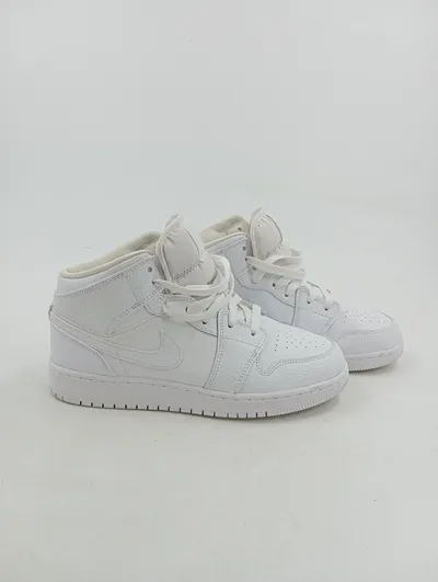 Jordan 1 Mid Basketballschuhe Damen 38.5 Weiß Sneaker Sportlich