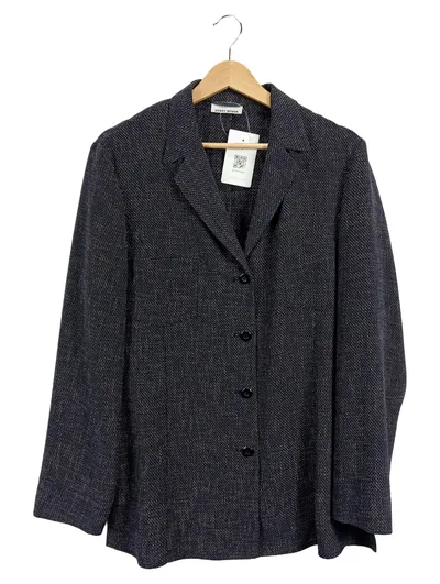 Gerry Weber Damen Blazer Gr. 40 Grau Meliert Business Jacke Polyester
