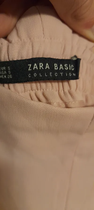 ZARA Basic Culotte Hosenrock Damen Gr. S Rosa Elegant Bindegürtel